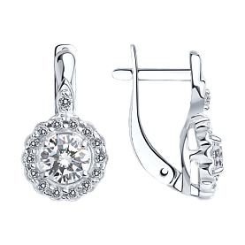 Серьги SOKOLOV - Серебро 925, Фианит (арт. 94022571)