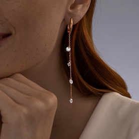 Серьги SOKOLOV - Серебро 925, Фианит (арт. 93021063)