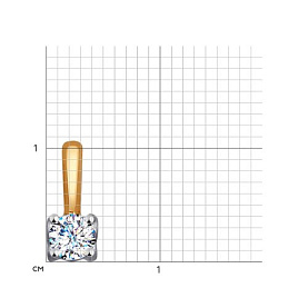 Подвеска SOKOLOV - Золото 585, Фианит (арт. 035248)
