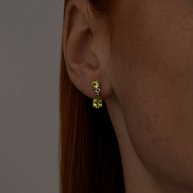 Серьги SOKOLOV - Серебро 925, Хризолит (арт. 92022558)