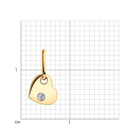 Подвеска Diamant - Золото 585, Фианит (арт. 51-130-01132-1)