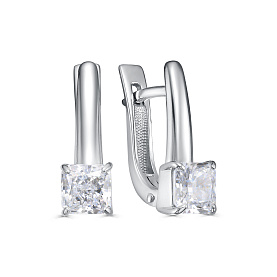 Серьги Кабаровских - Серебро 925, Бриллианит (арт. 12-636-21500)