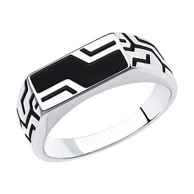 Кольцо Diamant - Серебро 925, Эмаль (арт. 94-112-00721-1)