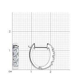 Серьги SOKOLOV - Серебро 925, Фианит (арт. 94025671)