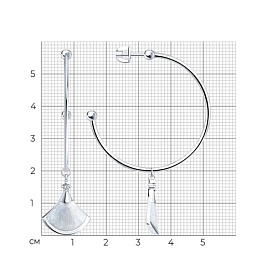 Серьги Diamant - Серебро 925, Фианит, Эмаль (арт. 94-122-02302-1)