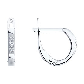 Серьги SOKOLOV - Серебро 925, Фианит (арт. 94020086)