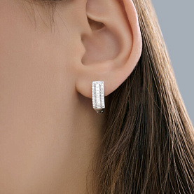 Серьги SOKOLOV - Серебро 925, Фианит (арт. 94027183-91)