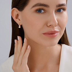 Серьги Diamant - Золото 585, Фианит (арт. 51-120-02852-1)