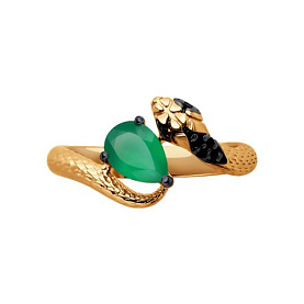 Кольцо SOKOLOV - Серебро 925, Агат, Фианит (арт. 92014544)