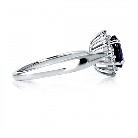 Кольцо Platinum Lab. - Платина 950, Сапфир (арт. ПК-038С-02)