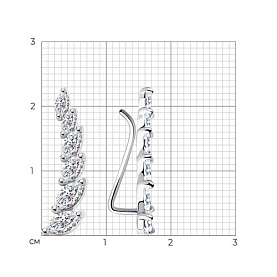 Серьги Diamant - Серебро 925, Фианит (арт. 94-120-01402-1)