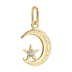 Подвеска SOKOLOV - Золото 585, Фианит (арт. 030052)