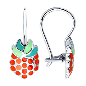 Серьги Diamant - Серебро 925, Эмаль (арт. 94-120-01540-1)