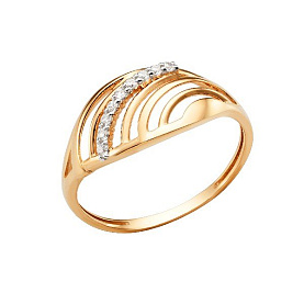 Кольцо ЮФ Династия - Золото 585, Фианит (арт. 001811-1102)