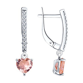 Серьги SOKOLOV - Серебро 925, Синтетический ситалл , Фианит (арт. 92022923)