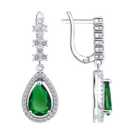 Серьги SOKOLOV - Серебро 925, Фианит (арт. 94027613-91)