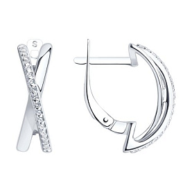 Серьги SOKOLOV - Серебро 925, Фианит (арт. 94022220)