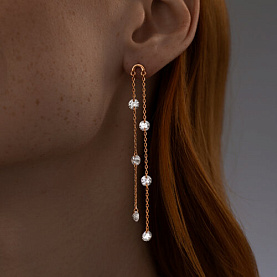 Серьги SOKOLOV - Серебро 925, Фианит (арт. 93021061)