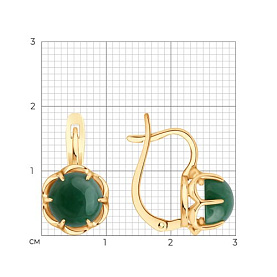 Серьги SOKOLOV - Серебро 925, Жадеит (арт. 83020461)