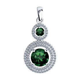 Подвеска SOKOLOV - Серебро 925, Фианит (арт. 94033139-91)