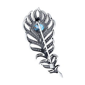 Брошь Diamant - Серебро 925, Топаз, Фианит (арт. 95-340-02045-1)