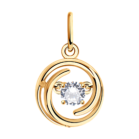 Подвеска SOKOLOV - Серебро 925, Фианит (арт. 93030381)