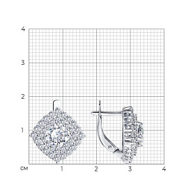Серьги Diamant - Серебро 925, Фианит (арт. 94-120-02397-1)