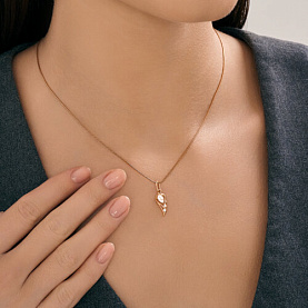 Подвеска SOKOLOV - Золото 585, Топаз, Фианит (арт. 732967)