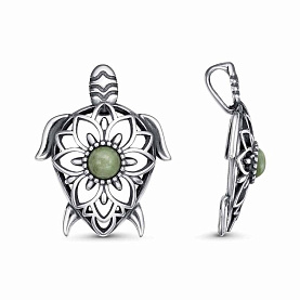 Подвеска Красная пресня - Серебро 925, Везувиан (арт. 53316790В)