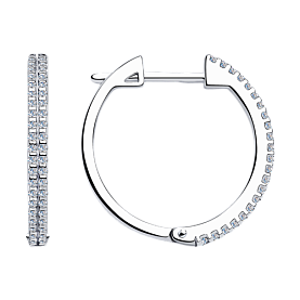 Серьги SOKOLOV - Серебро 925, Фианит (арт. 94023586)