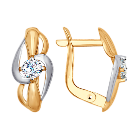 Серьги SOKOLOV - Золото 375, Фианит (арт. 027486-4)