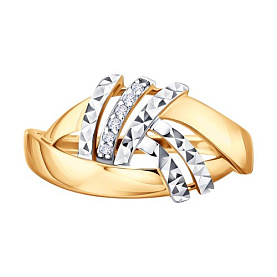 Кольцо SOKOLOV - Золото 585, Фианит (арт. 019925)