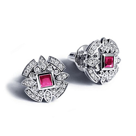 Серьги Platinum Lab. - Платина 950 (арт. ПС-275Р-01)