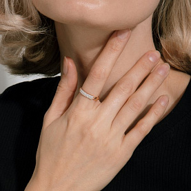 Кольцо ЮФ Династия - Золото 585, Фианит (арт. 000591-1102)