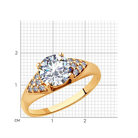 Кольцо SOKOLOV - Серебро 925, Фианит (арт. 93010800)