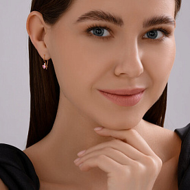 Серьги Diamant - Золото 585, Фианит (арт. 51-120-02845-1)