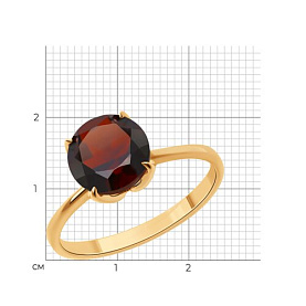 Кольцо Diamant - Золото 585, Гранат, Эмаль (арт. 51-310-02058-3)