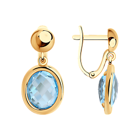 Серьги SOKOLOV - Золото 375, Топаз (арт. 37727365)