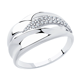 Кольцо SOKOLOV - Серебро 925, Фианит (арт. 94012921)