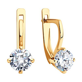 Серьги SOKOLOV - Серебро 925, Фианит (арт. 93020048)