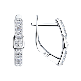 Серьги Diamant - Серебро 925, Фианит (арт. 94-120-00792-1)