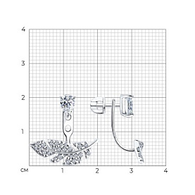 Серьги SOKOLOV - Серебро 925, Фианит (арт. 94026439)
