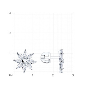 Серьги Diamant - Серебро 925, Фианит (арт. 94-122-02396-1)