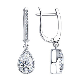 Серьги SOKOLOV - Серебро 925, Фианит (арт. 94025879)