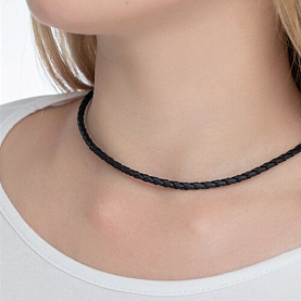 Колье SOKOLOV - Серебро 925, Искуственная кожа (арт. 91080004)