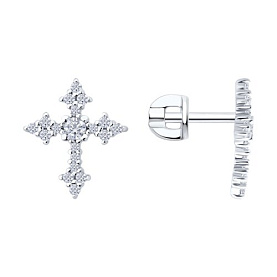 Серьги SOKOLOV - Серебро 925, Фианит (арт. 94027055)