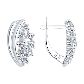 Серьги SOKOLOV - Серебро 925, Фианит (арт. 94022246)