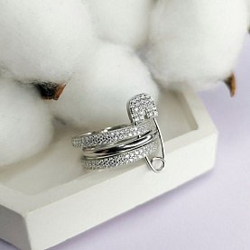 Кольцо Галатея - Серебро 925, Фианит (арт. 2835.1)