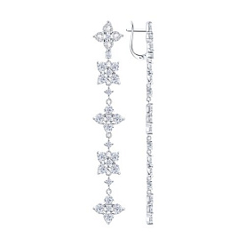 Серьги SOKOLOV - Серебро 925, Фианит (арт. 94027035)