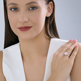 Кольцо SOKOLOV - Серебро 925, Фианит (арт. 94014498-91)